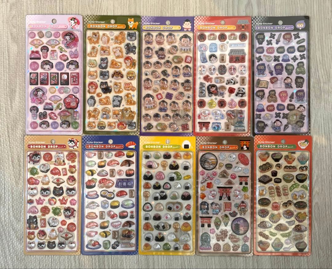 正規品　クーリア　ボンボンドロップシール　和柄　10種類　即日発送可