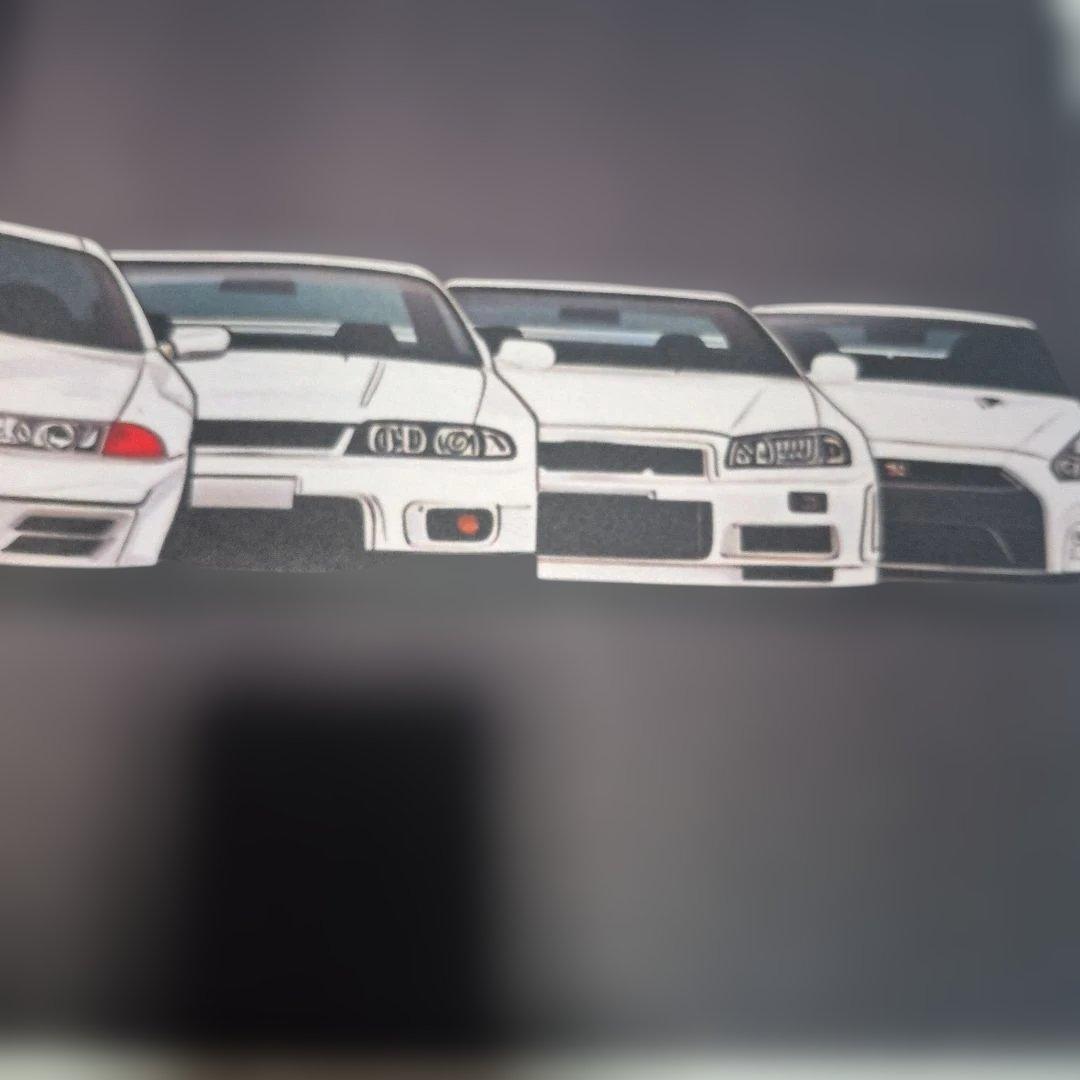 歴代スカイライン アートプリントプレイマット、デスクマット。