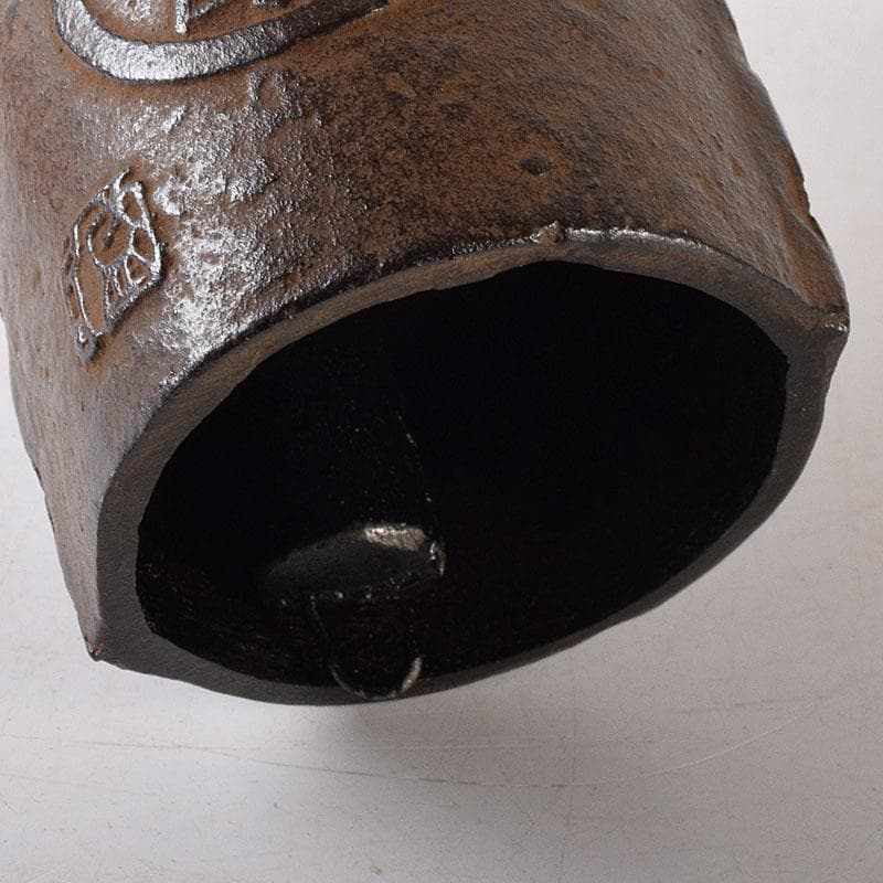 南部鉄器　釜師　鈴木盛久造　南部砂鉄鈴　手振り鈴　共箱　C　R8151