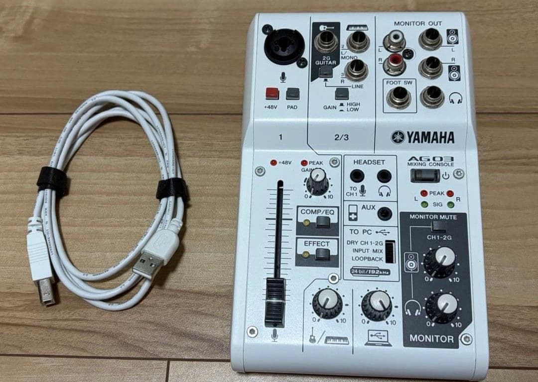 YAMAHAミキサー オーディオインターフェース AG03＋XLRケーブル