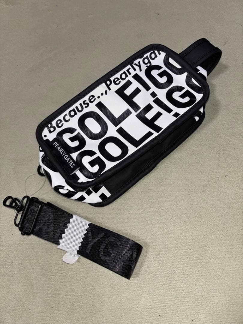 （新品）パーリーゲイツ、GOLFロゴシリーズ、マルチポーチ、ショルダーバッグ