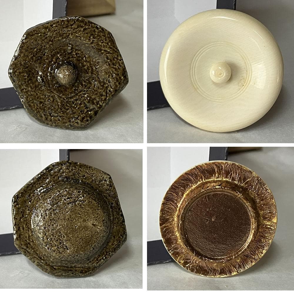 F1388 西村水楽 黒楽 耀変茶入 共箱 替蓋付 茶入 茶器 茶道具