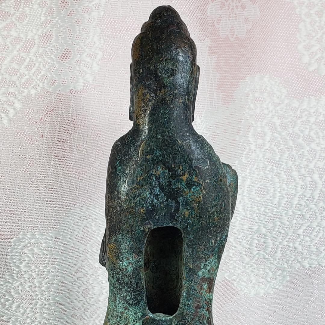 【新羅仏】◆金銅如来立像 全高:27.4cm 仏像◆検）天平仏 飛鳥仏 高麗仏