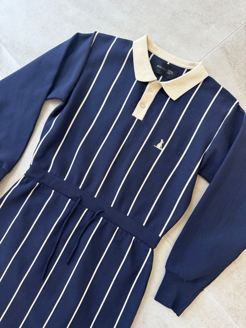 【美品】FR2 GOLF ワンピース ストライプ 長袖 細身