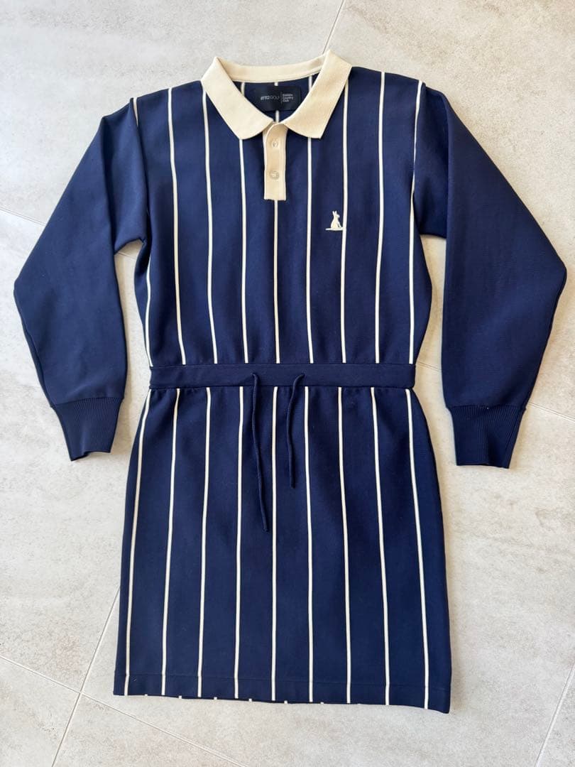 【美品】FR2 GOLF ワンピース ストライプ 長袖 細身