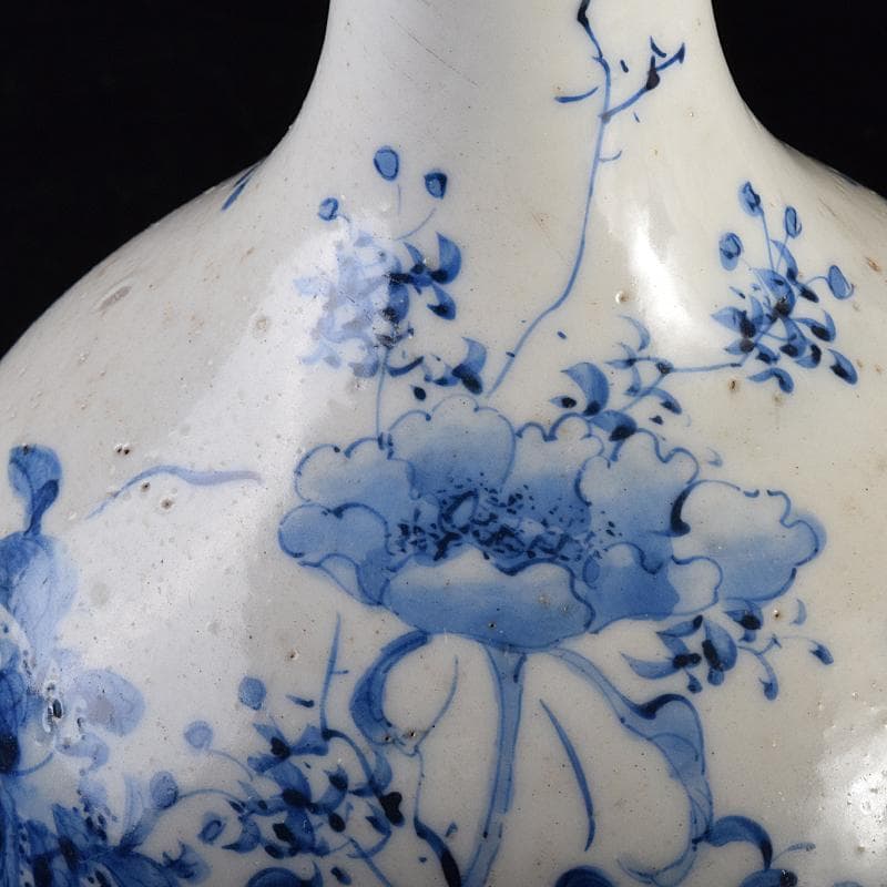 瀬戸焼　古瀬戸　染付　花文瓶　M　R7809B