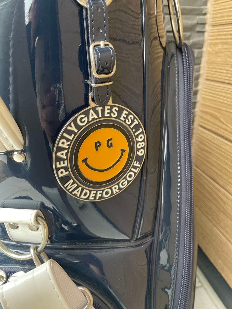 PEARLY GATES ゴルフバッグ エナメル ネイビー