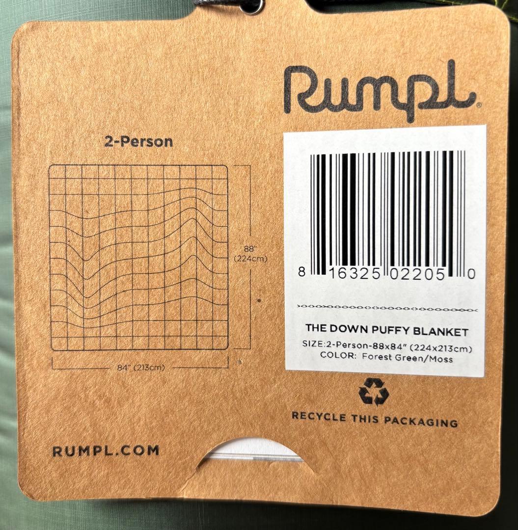 RUMPL ランプル　Down 高品質 アウトドア ダウンブランケット 2人用