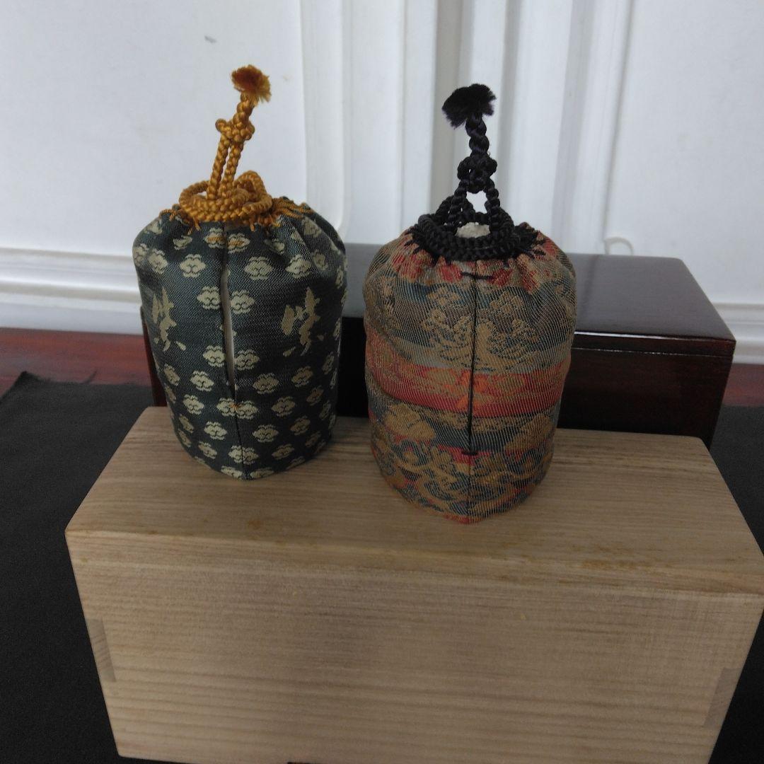 茶入　茶道具　他に仕覆2枚