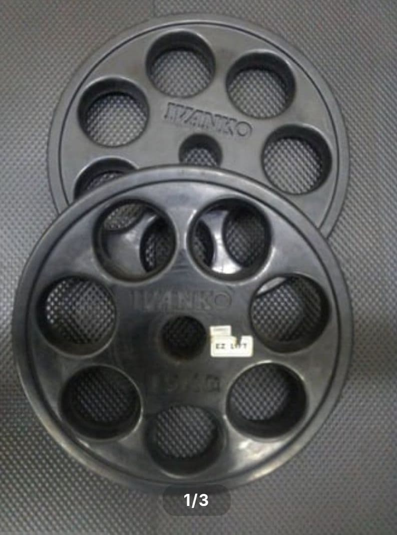 イバンコ IVANKOオリンピックラバーイージーグリッププレート15kg2枚