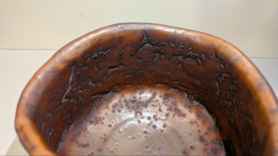 『鈴木富雄』鬼志野茶碗　京都　茶道具　共箱共布栞しおり略歴　人気作家