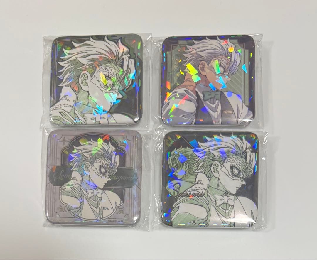 鬼滅の刃　モクテル　2弾　ロトくじ　グリッター缶バッジ　不死川実弥　４種コンプ