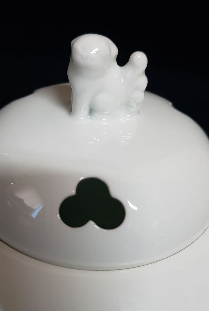 人間国宝 井上萬二 獅子 白磁 香炉 香道 煎茶 茶道 香爐