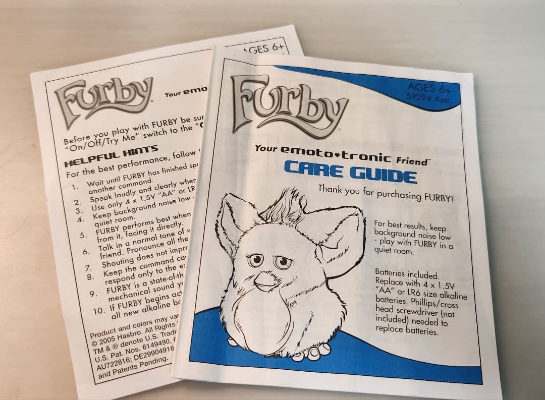 【箱付き】ファービー2 青 クラウディスカイ 可動品 英語版