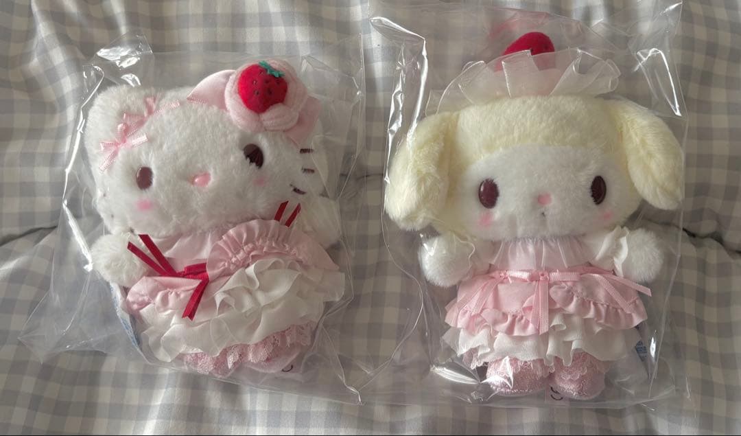 サンリオ いちごホイップケーキ マスコットバッグチャーム ハローキティ マイメロ