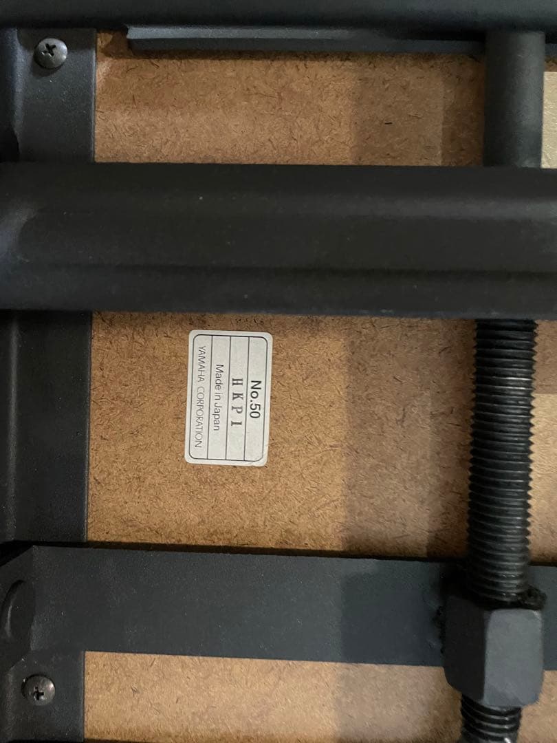 中古美品.ヤマハピアノ付属椅子木目猫脚.No50