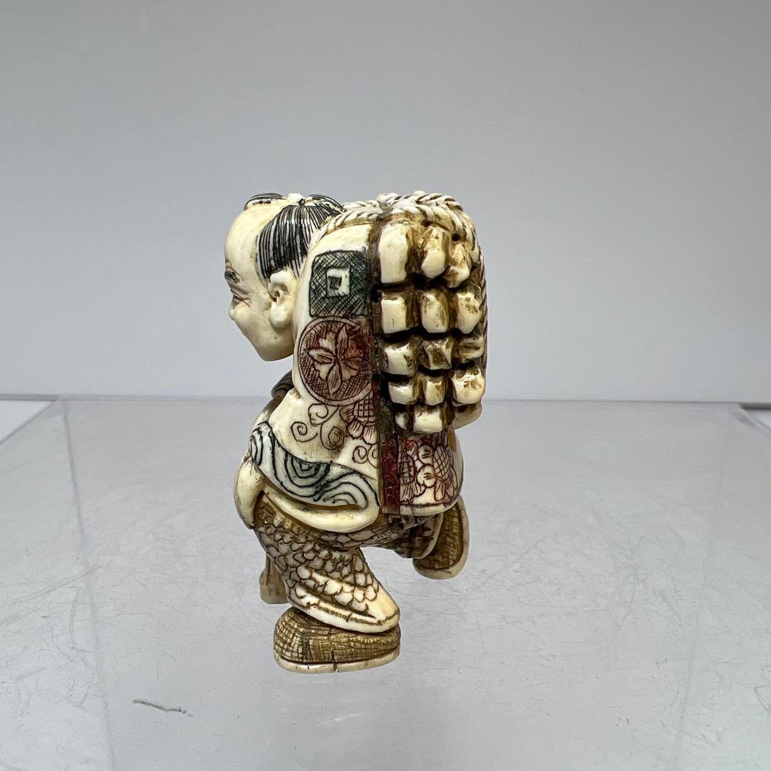 極上　人物　根付　タサオ　14g 東里8-0109☆2F