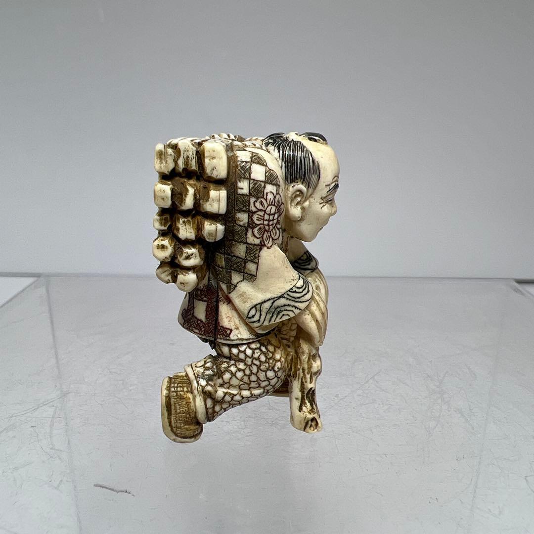 極上　人物　根付　タサオ　14g 東里8-0109☆2F