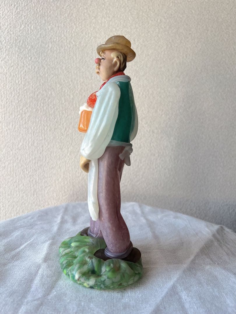 ボヘミア　 グラス製　ビール ヴィンテージ ボヘミアガラス　ビール持った人形