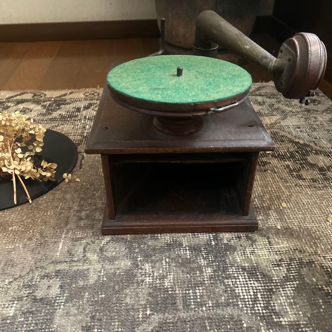 アンティーク 蓄音機 クトウ蓄音機　卓上型　くとう蓄音機　蓄音器　骨董