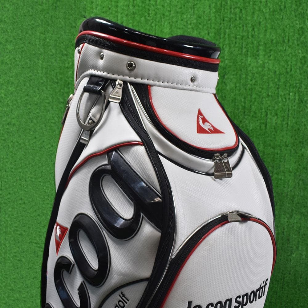 メ*7様 ルコックスポルティフ ゴルフ キャディバッグ９型【ホワイト】中古！