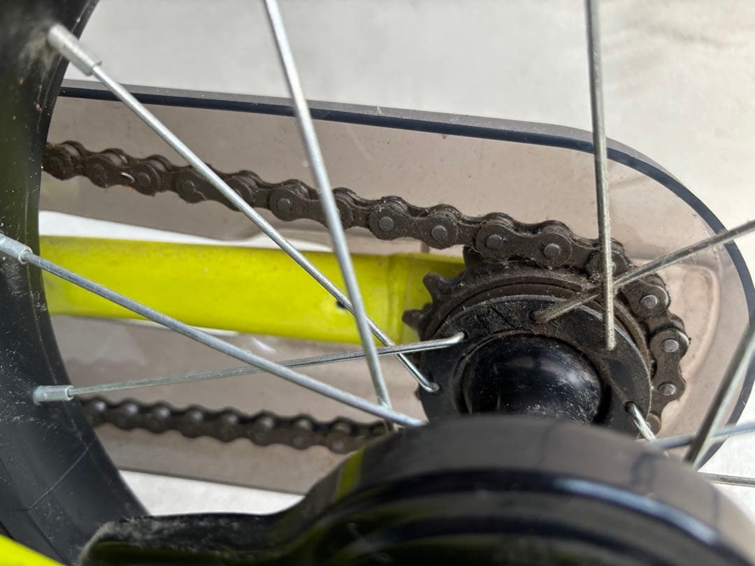 STRIDER14x ライムイエロー子供用自転車　［訳あり］梱包たのメル便