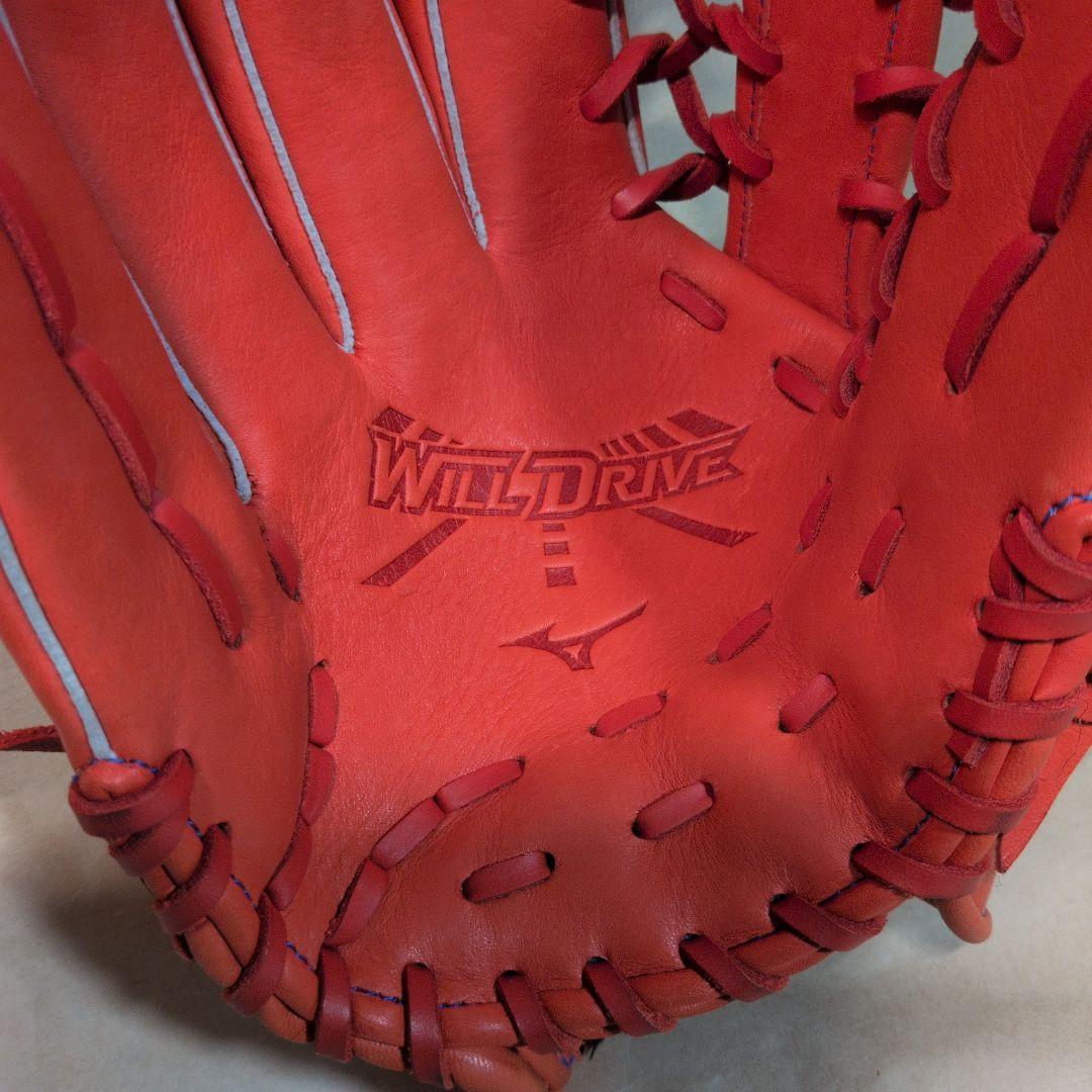 Mizuno:左投げ:軟式グローブ:スプレンディッドオレンジ:サイズ14:外野手