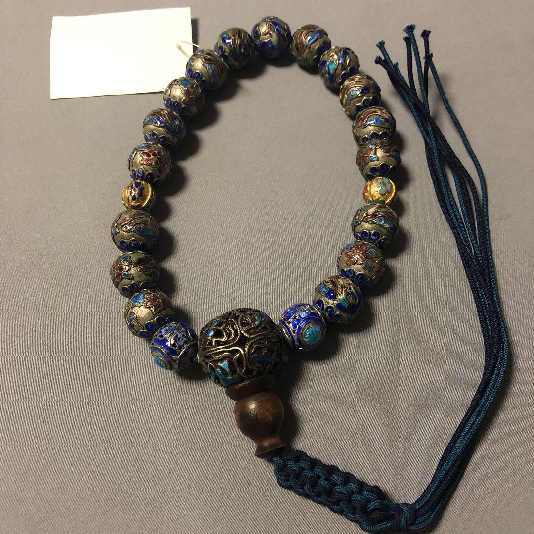 銀七宝焼　念珠