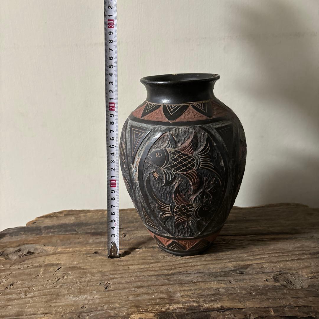 琉球　古典焼　小壺　⑤壺屋焼　やちむん　古民芸　アンティーク　骨董　検:李朝.