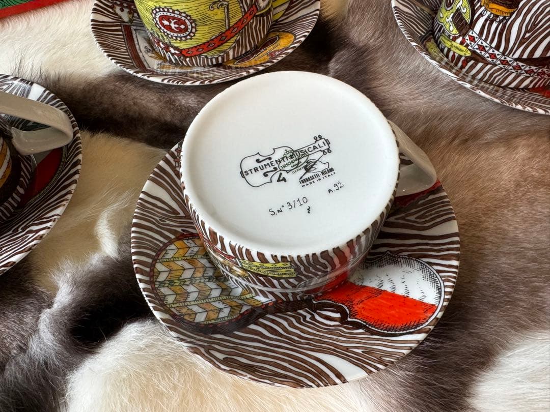 Fornasetti Strumenti Musicali カップ&ソーサー