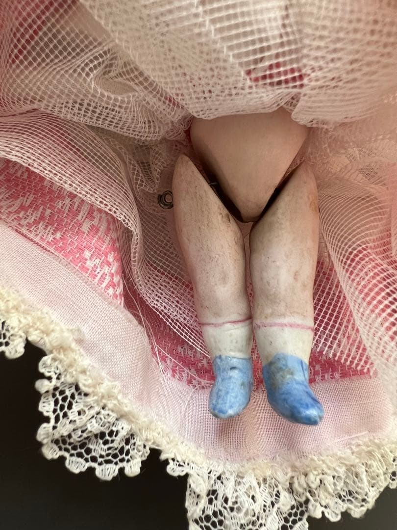 【アンティーク】ドイツ製オールビスクドールの女の子11cm