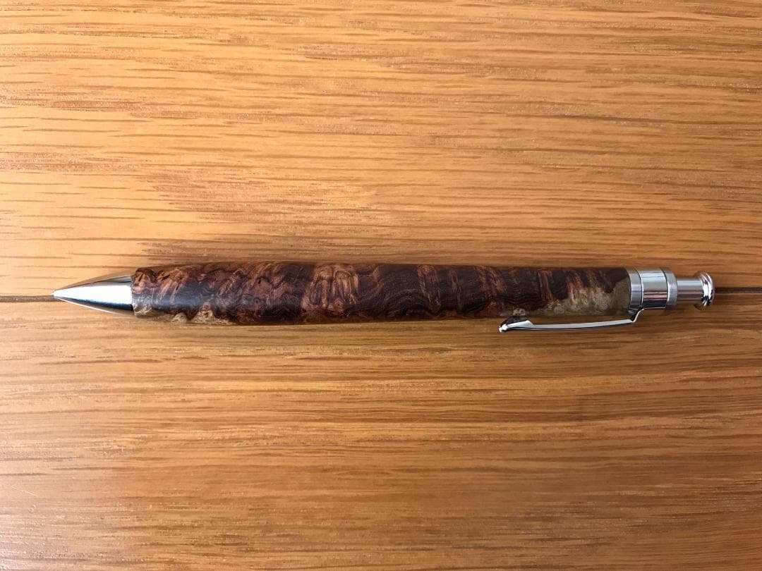 工房楔　ホンジュラスローズ瘤　シャープペンシル 【真鍮】