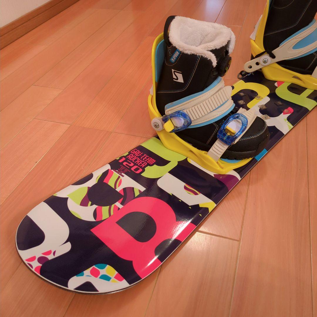 キッズスノーボード 120cm 　21cm　BOAブーツ　ワックス施工済