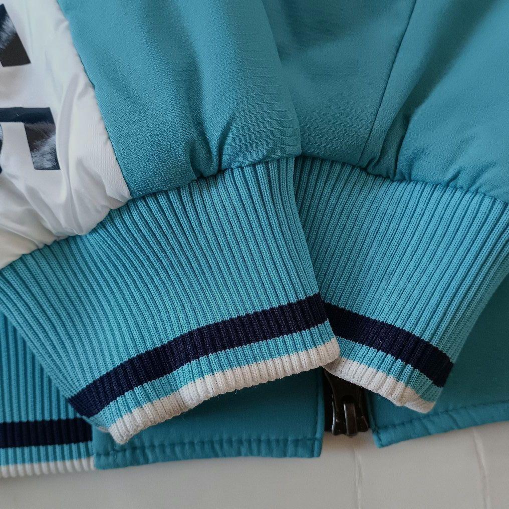 ​【美品】マンシングウェア ハイブリッド ダウンジャケット メンズL ブルー