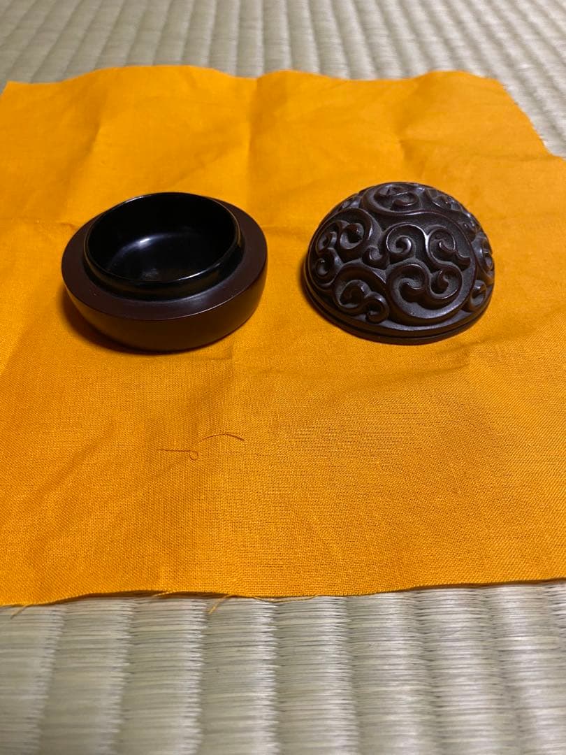 鎌倉彫　博古堂　香合　屈輪唐草