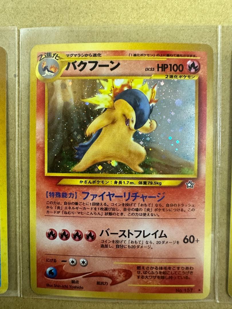 ポケモンカード 旧裏 ★ホロ3枚セット（オーダイル／バクフーン／メガニウム）