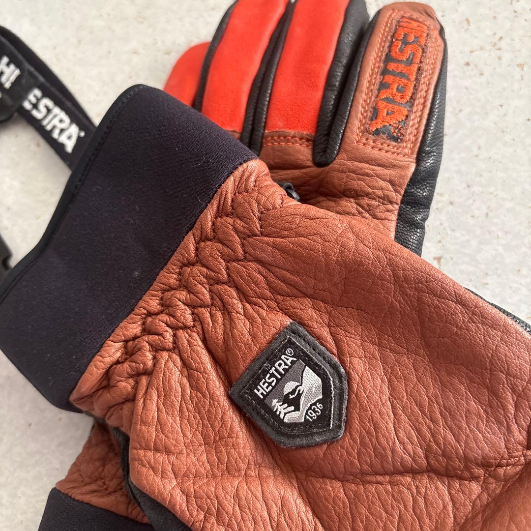 HESTRA スキーグローブ ブラウン/オレンジ