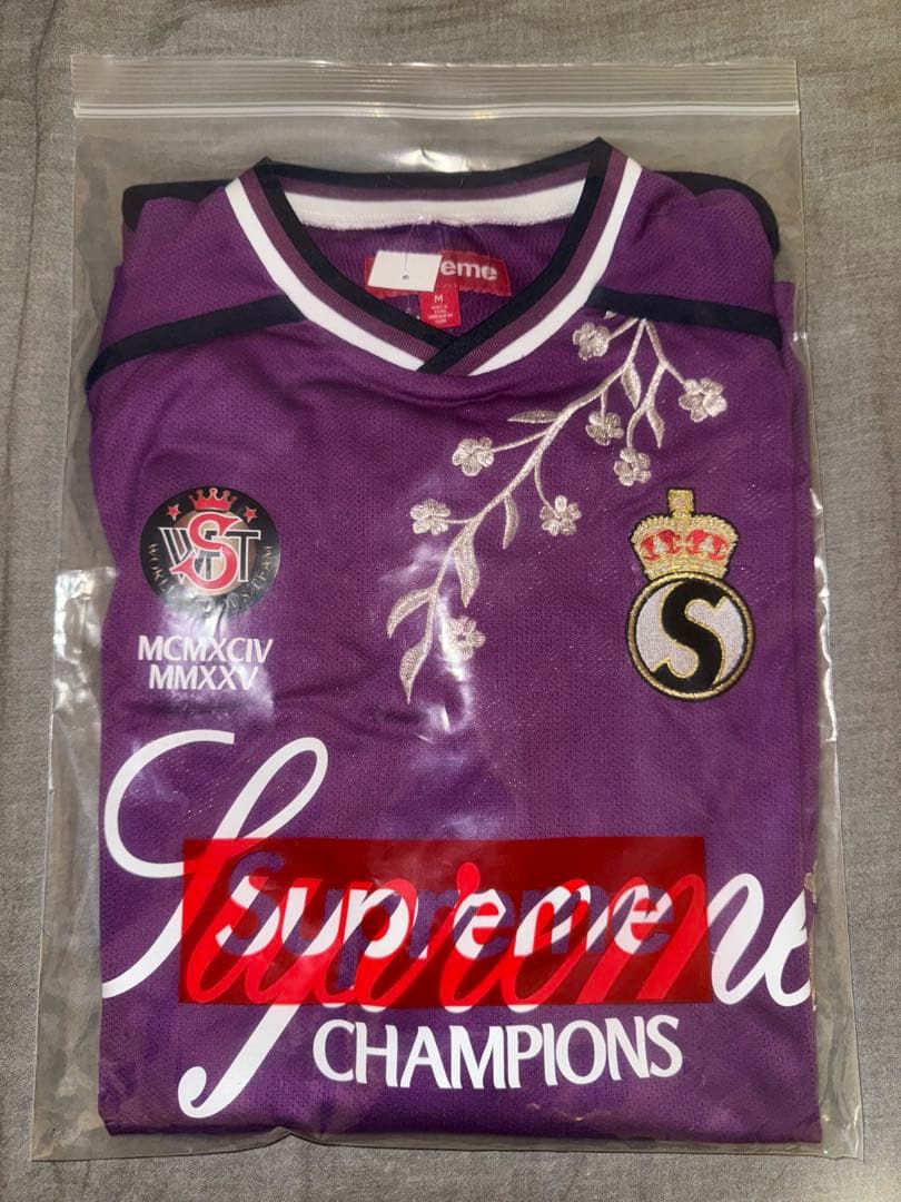 Supreme Floral Soccer Jersey パープル Mサイズ