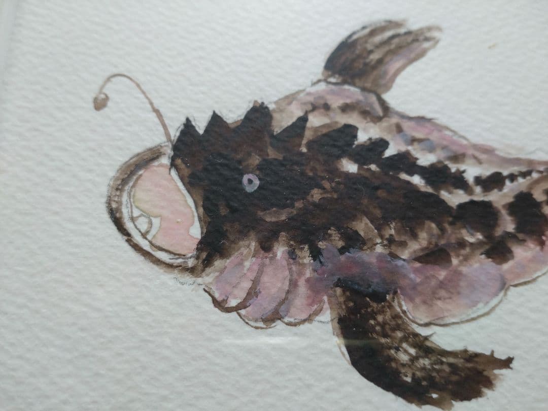 新宅光男　あんこうの水彩画