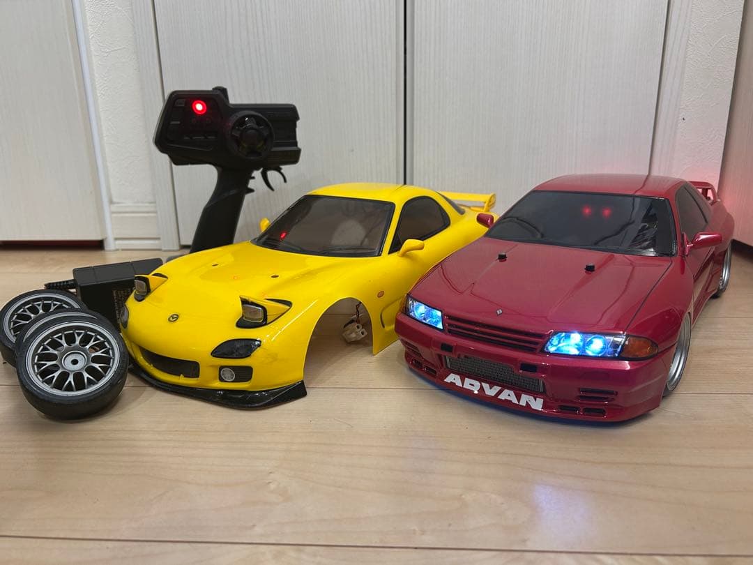けん　RX7のボディなし　ドリフトラジコン　タミヤTT01D フルセット