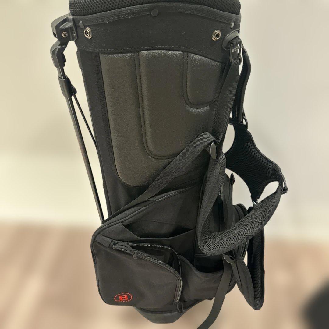 超美品　BRIEFING ゴルフバッグ 黒 スタンド付き