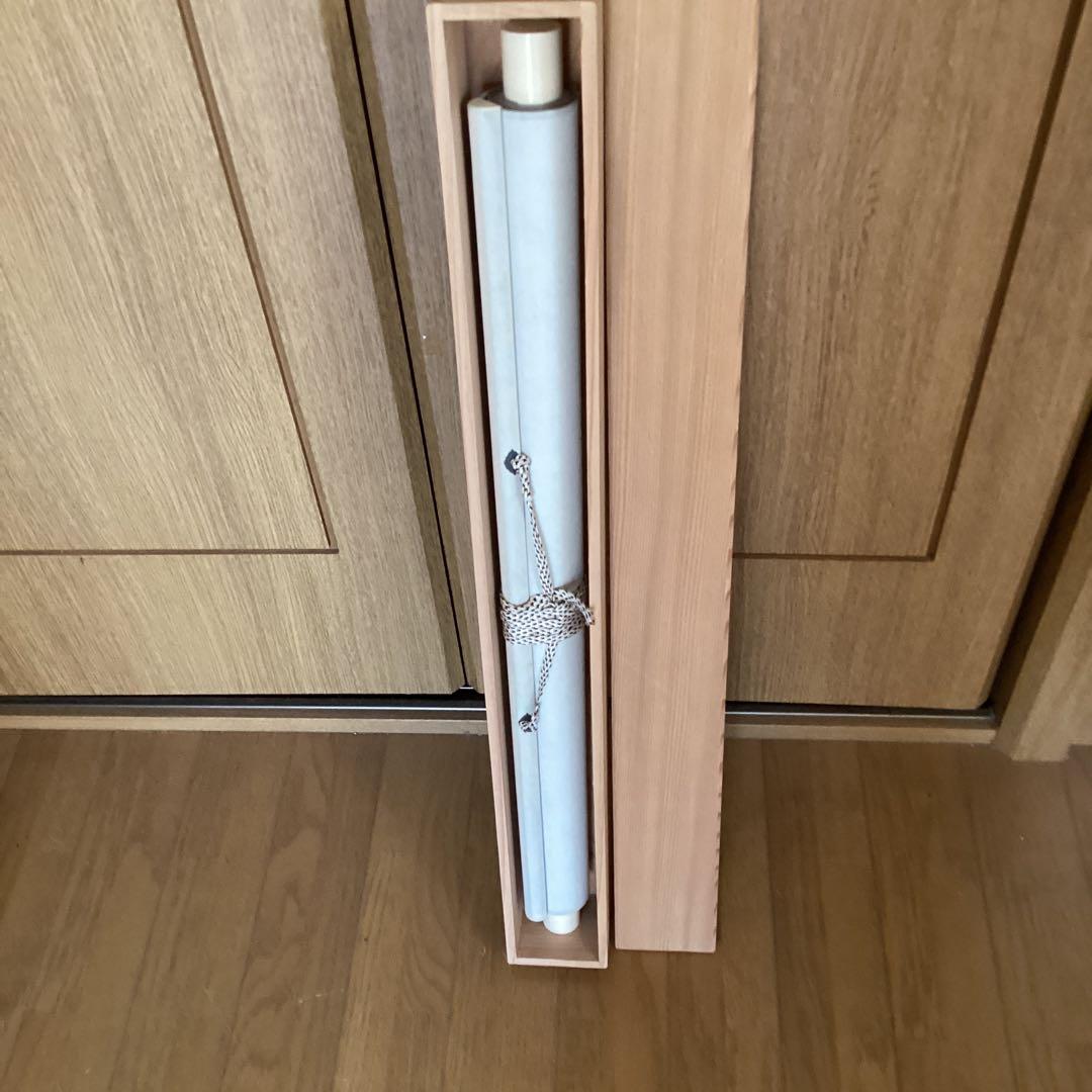 速水御舟　　扇面掛軸　　【題目　桔梗図】　　紙本木版画掛軸一幅　　600