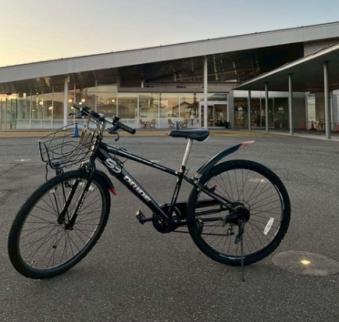 クロスバイク 前部バスケット付き