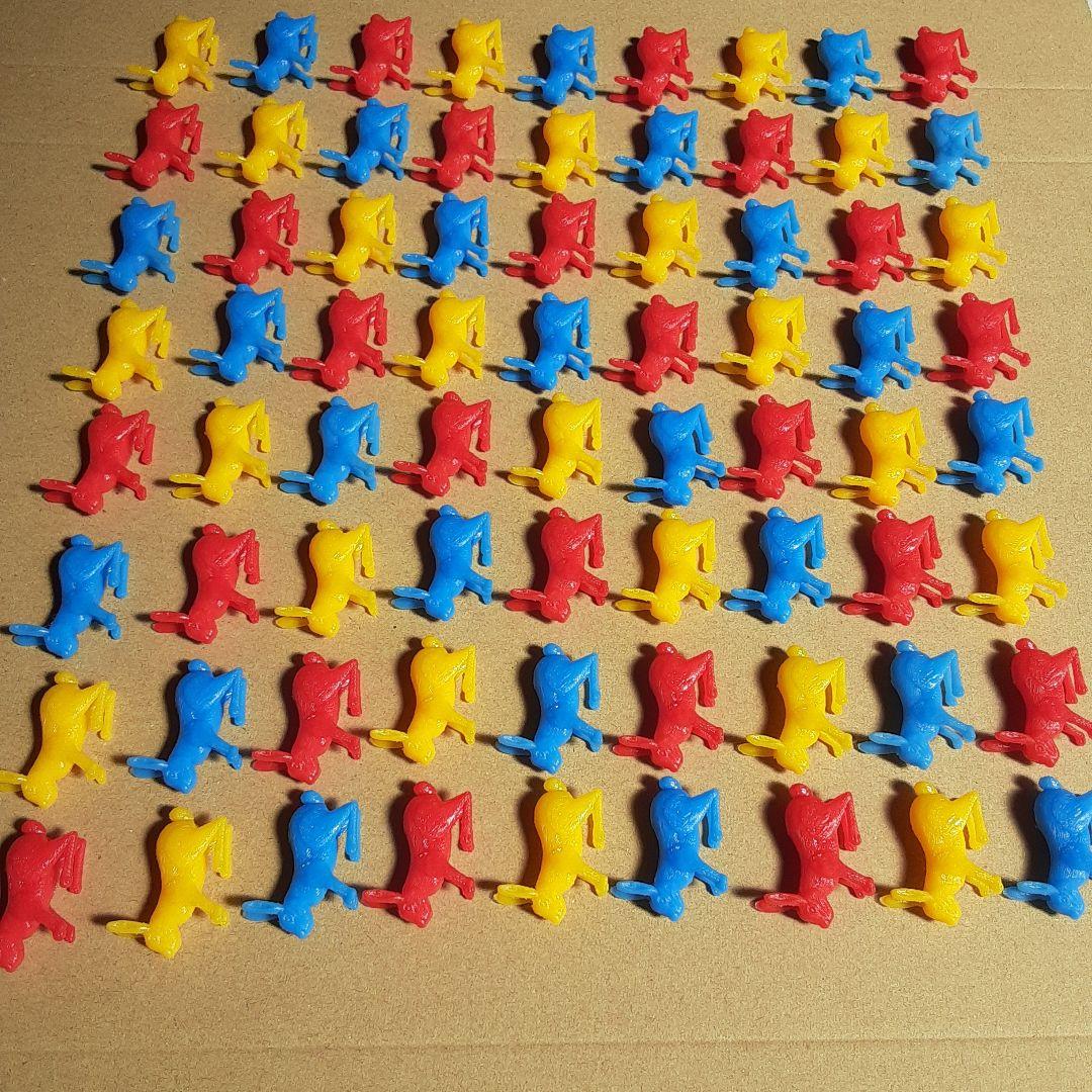 食玩　コリス　フエラムネ　おまけ　おもちゃばこ　豆動物　うさぎ　赤黄青　72点