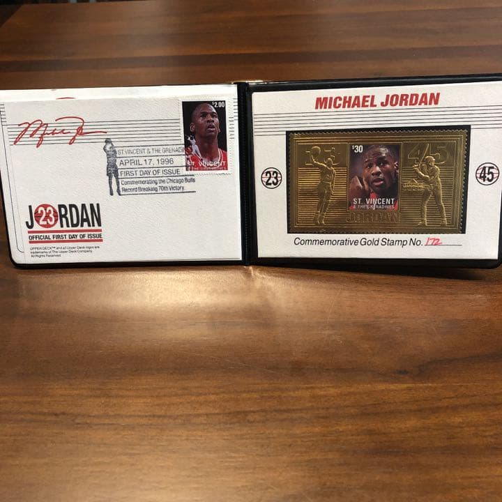 マイケル・ジョーダン　23K（金箔）　切手小型シート 美品  NBA 激レア