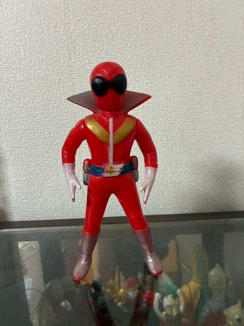 ☆専用☆ 【当時物】ゴレンジャー アカレンジャー　パチ　無版権　ソフビ　約20㎝