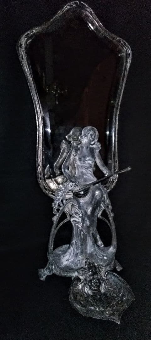 最高級 アンティーク アール・ヌーヴォー様式の鏡 ドレッサー アクセサリーケース