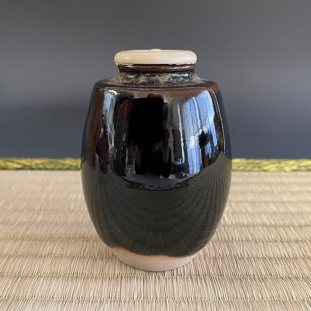 京焼 桶谷定一 肩衝 茶入 茶道具 骨董品 299
