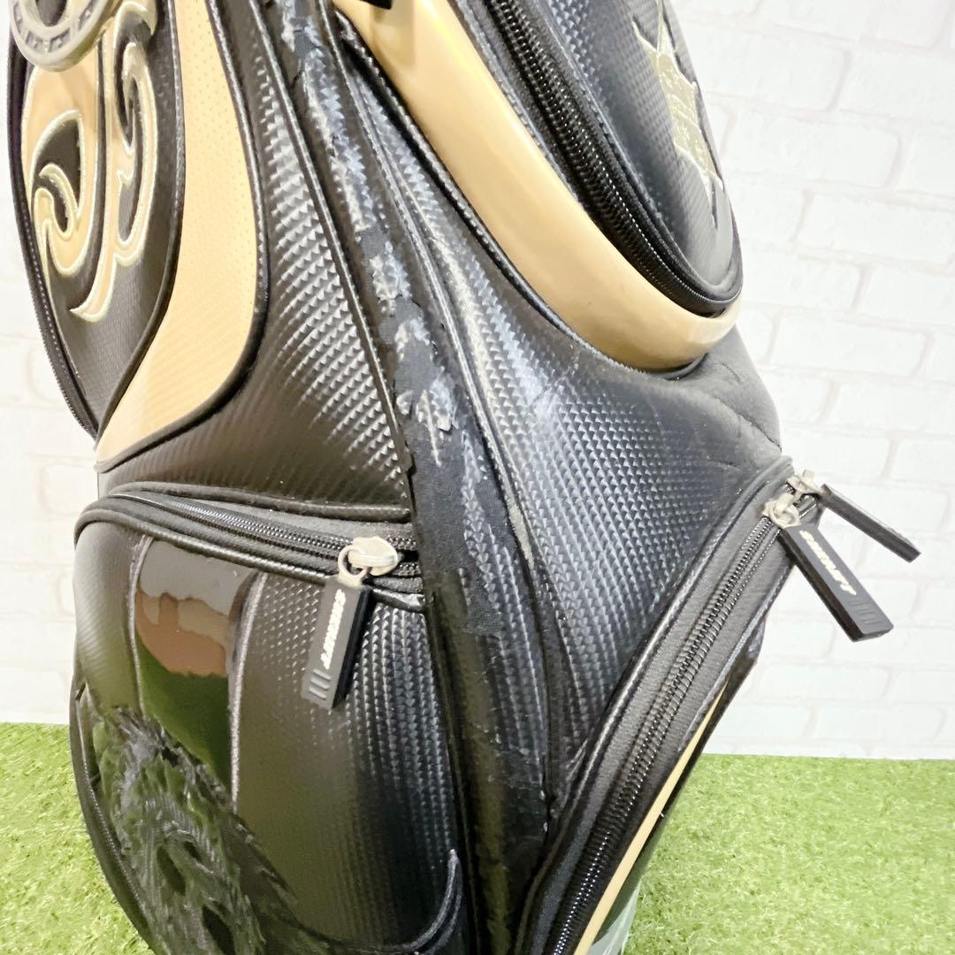 SHERIFF キャディバッグ スカルデザイン　ブラック ゴールド