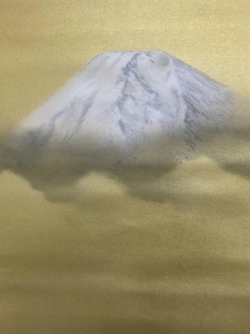 【真作】国井幸雪/富士馬上武者図/武者絵/掛軸/名家伝来/AD-370